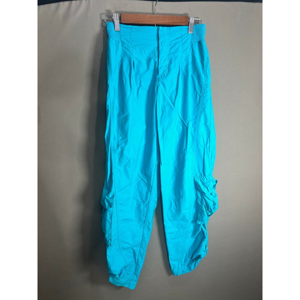FP Movement Mesmerize Me Solid XS Cargo Pants Y2K Preppy Teal Blue Street Active